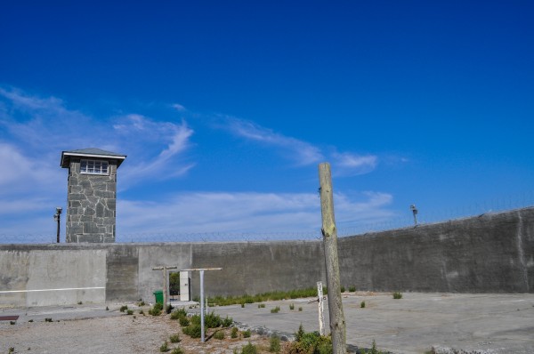 The endless African sky above Robben Island prison