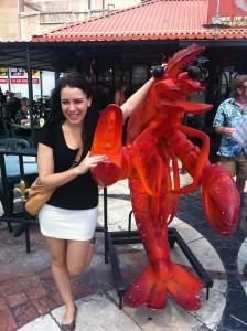 Crayfish statue in New Orleans